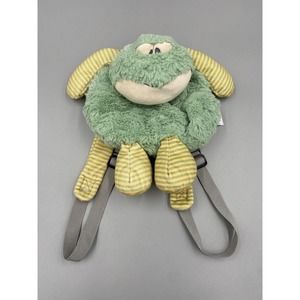 Nat & Jules Foley Green Frog Plush Small Backpack Toddler Baby Bag Demdaco